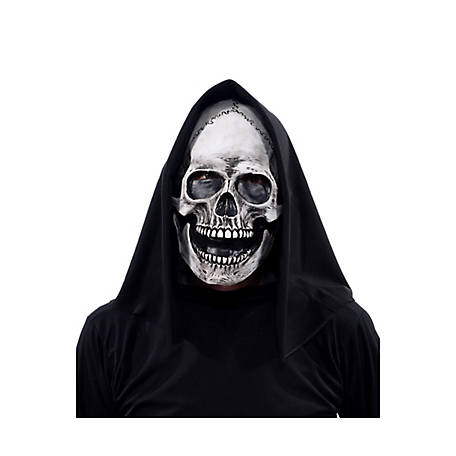 Zagone Studios Glow Grim Skull (Uv) Latex Adult Costume Mask (One Size), FRG1004