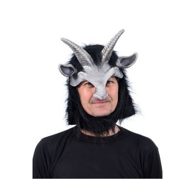 Zagone Studios Cute Black Satyr Headpiece Latex Adult Costume Mask (One Size), FRG1001