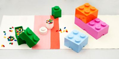 Image showing 2 th LEGO Storage Brick 4, Bright Red