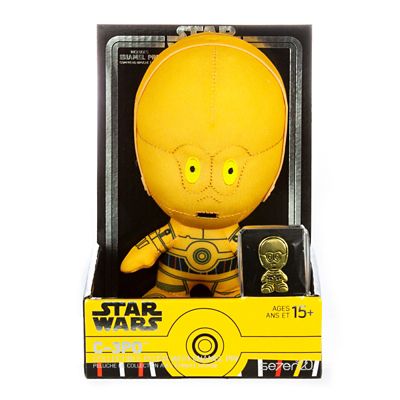 STAR WARS Medium Heroez 7 in. Plush & Pin Set (C-3PO), SW15641