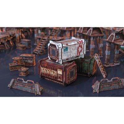 Image showing  Sci-Fi Terrain: Cargo Containers Series 5 Add-On - Abandoned Theme, TT-CON-SR5