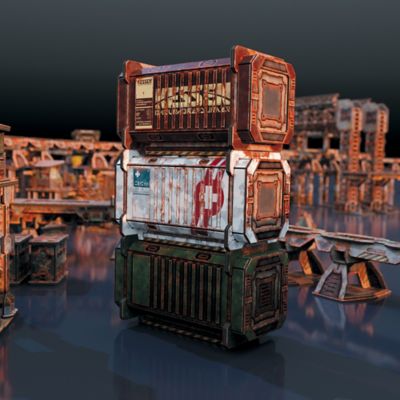 Image showing  Sci-Fi Terrain: Cargo Containers Series 5 Add-On - Abandoned Theme, TT-CON-SR5