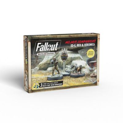 Image showing  Fallout Wasteland Warfare Board Game with Ed-E, Rex and Veronica, For Ages 14+