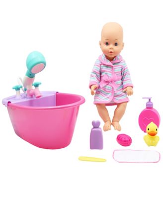 Dream Collection Bath Time Fun Set with 14 in. Baby Doll - Gi-Go Dolls, Kids Playset, Ages 3+, 21159