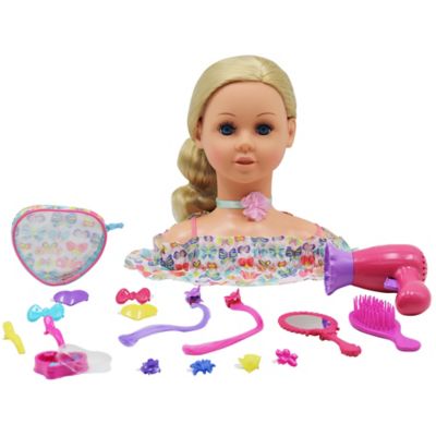 Dream Collection Kids' Hair Styling Set, Includes Doll Head Hair and Makeup Playset, Gi-Go Dolls, For Ages 3+