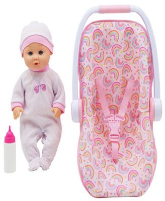 Dream Collection 16 in. Baby Doll with Toy Carrier / Car Seat - Gi-Go Dolls, Kids Playset, Ages 3+