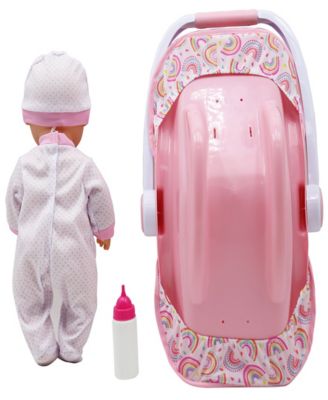Image showing  16 in. Baby Doll with Toy Carrier/Car Seat