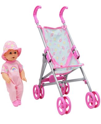 Dream Collection Stroller Set with 12 in. Baby Doll- Gi-Go Dolls, Kids Playset, Ages 3+, 21129