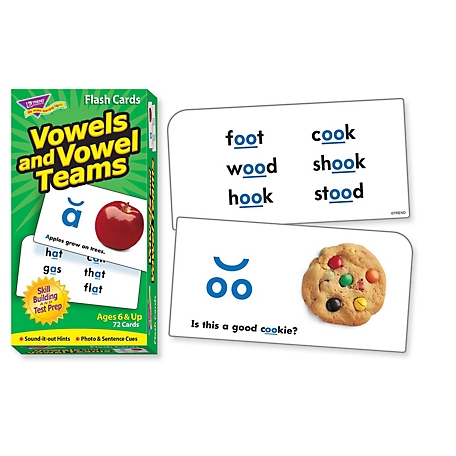 TREND Enterprises, Inc Vowels and Vowel Teams Skill Drill Flash Cards, T53008