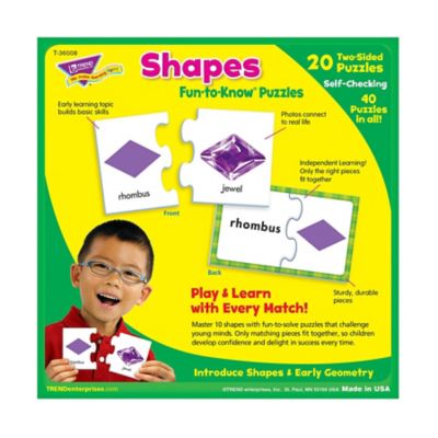 Image showing 2 th TREND Enterprises, Inc Shapes Fun-To-Know Puzzles, T36008