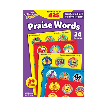 TREND Enterprises, Inc Praise Words Stinky Stickers Variety Pack 435 Ct, T6490