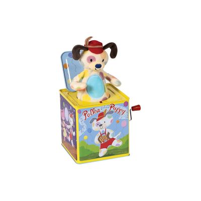 Schylling Polka Puppy Jack in Box, PUPJB