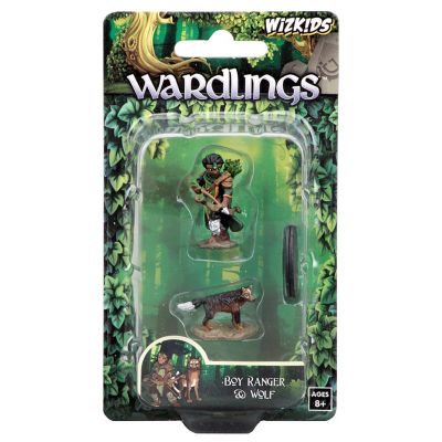 WizKids Games Wardlings RPG Figures: Boy Ranger & Wolf