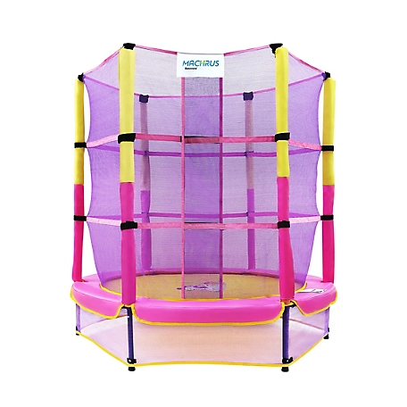 Bounce Galaxy 60 in. Indoor Trampoline with Safety Net for Toddlers and Kids, Unicorn