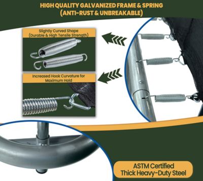 Image showing  8 ft. x 12 ft. Rectangular Outdoor Trampoline Set with Premium Safety Enclosure, Ocean Green