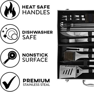 Image showing  Heavy-Duty Stainless Steel Grill Accessories Set, 21 pc.