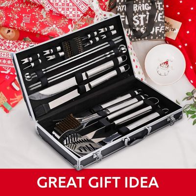 Image showing 5 th Kaluns Heavy-Duty Stainless Steel Grill Accessories Set, 21 pc.