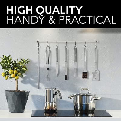 Image showing 6 th Kaluns Heavy-Duty Stainless Steel Grill Accessories Set, 21 pc.
