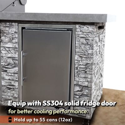 Image showing  5-Burner Pro Elite 5B European Ledge Island Propane Gas Grill, Gray