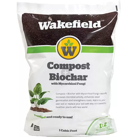 Wakefield BioChar 1 tbsp Compost and BioChar blend with OMRI-listed compost and BioChar with mycorrhizal fungi Soil Amendments