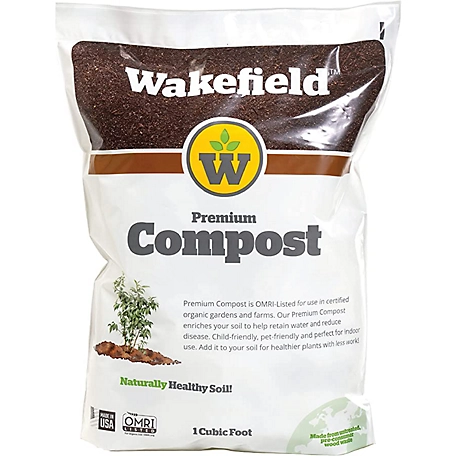 Wakefield BioChar 1 cu. ft. Premium Compost, OMRI Listed, Aged, Organic Compost, No Odor, Vegan