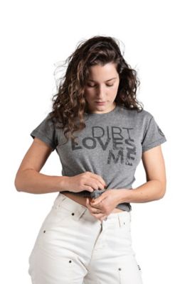 Dovetail Workwear Women's Short Sleeve Dirt Loves Me Graphic T-Shirt