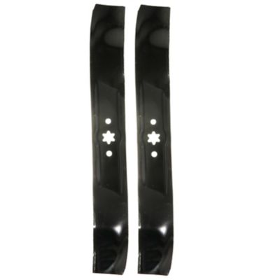 Image showing 5 th Troy-Bilt 42 in. Low-Lift Lawn Mower Blades for Lawn Tractors and Zero-Turns with 6-Point Star, 2-Pack