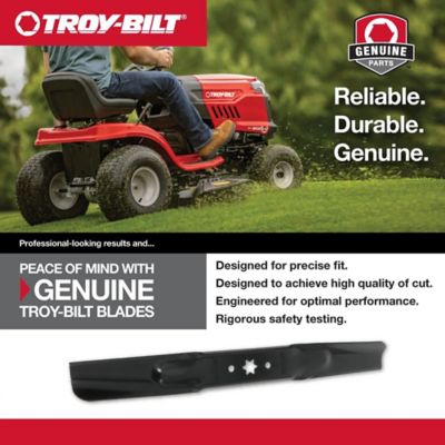 Image showing 6 th Troy-Bilt 42 in. Low-Lift Lawn Mower Blades for Lawn Tractors and Zero-Turns with 6-Point Star, 2-Pack