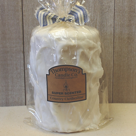 Thompson's Candle Co. Country Clothesline Super Scented 44 oz. Large Pillar Candle