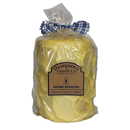 Thompson's Candle Co. Glazed Lemon Cookies Scented Large Pillar Candle, 44 oz.