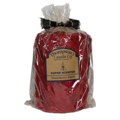 Thompson's Candle Co. Strawberry Patch Super Scented 44 oz. Large Pillar Candle