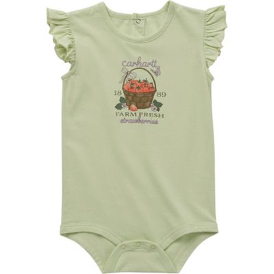 Carhartt Baby Girls' Strawberry Short-Sleeve Bodysuit