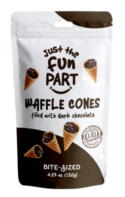 Evergreen Mini Waffle Cones Filled with Dark Chocolate, 1201