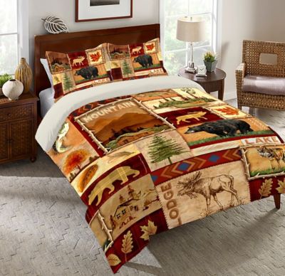 Laural Home Lodge Collage Comforter