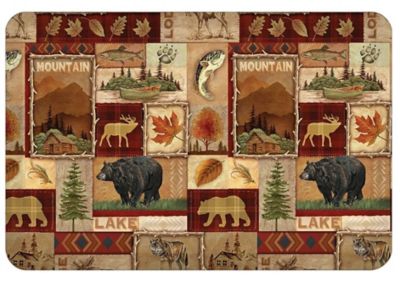Laural Home Lodge Collage Anti-Fatigue Kitchen Mat