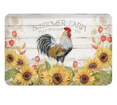 Laural Home Sunflower Farm Anti-Fatigue Kitchen Mat, 20 in. x 30 in.