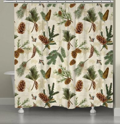 Laural Home Pinecone Shower Curtain