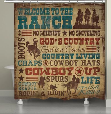 Laural Home Welcome to the Ranch Shower Curtain