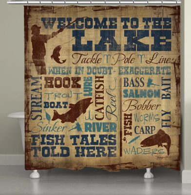 Laural Home Welcome to the Lake Shower Curtain