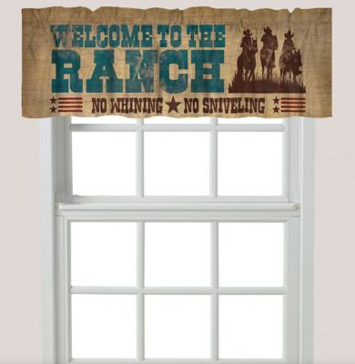 Laural Home Welcome to Ranch Window Valance