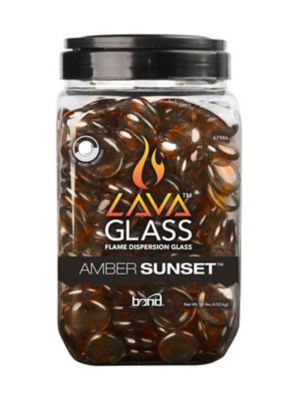 GHP Group Inc 10 lb. Round Amber Sunset Lavaglass