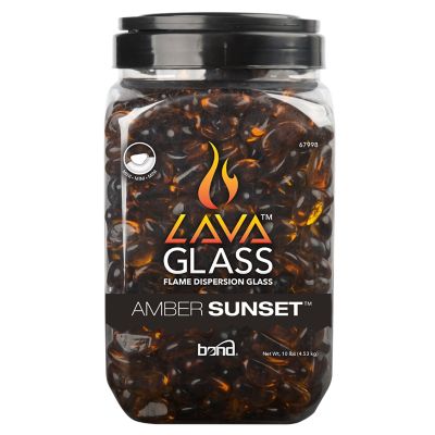 GHP Group Inc 10 lb. Mini Amber Sunset Lavaglass