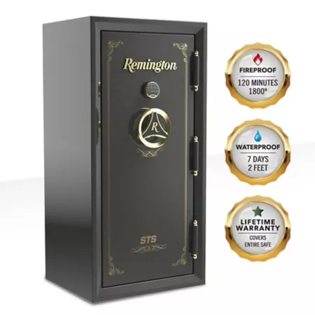 Remington 30 Long Gun + 6 Handguns 15.95 cu STS Electronic Lock/Key Gun Safe 120 min Fire rating metallic finish Gun Safes