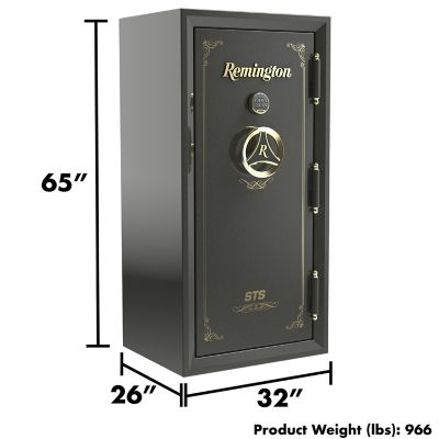 Image showing 8 th Remington 30 Long Gun and 6 Handgun 15.95 cu. ft. Electronic/Key Lock STS Gun Safe, Metallic