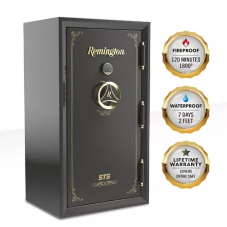 Remington 40 Long Gun + 6 Handguns 20.49 cu STS Electronic Lock/Key Gun Safe 120 min Fire rating metallic finish Gun Safes