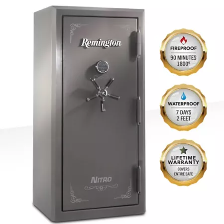 Remington 26 long gun + 6 handguns 14.12 cu Electronic Nitro Gun Safe/Key Lock 90 Min Fire rated glossy finish Gun Safes