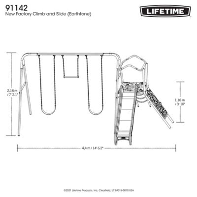 Image showing 10 th Lifetime Climb and Slide Playset