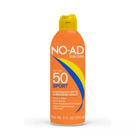 NO-AD Suncare SPF 50 Sport Continuous Sun Protection Spray 9 oz. Sunscreen