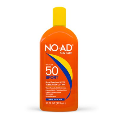 NO-AD Suncare SPF 50 Sport Sunscreen Lotion, 16 oz.