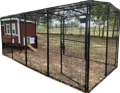 OverEZ Walk-in 15 ft. Chicken Run, 6 ft. 6 in. x 15 ft. x 6 ft. 3 in. Outdoor Chicken Pen